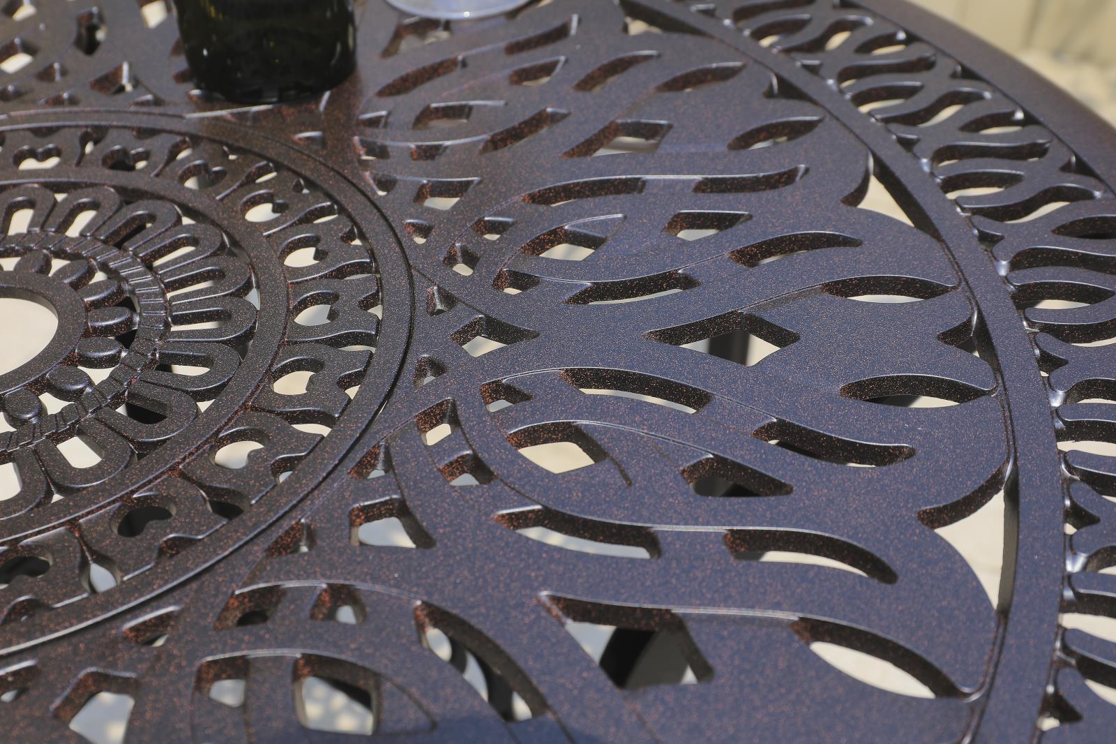 5PCS Outdoor Patio Furniture Dining Table Set All-Weather Cast Aluminum