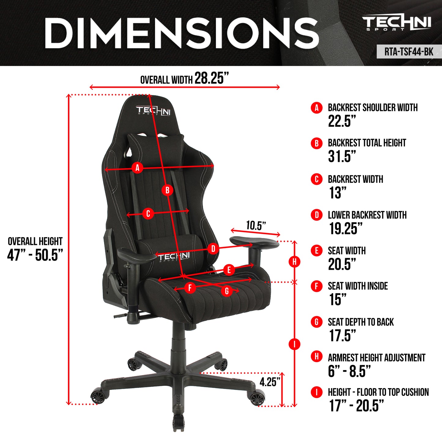 Sport Fabric Ergonomic High Back Racer Style PC Gaming Chair