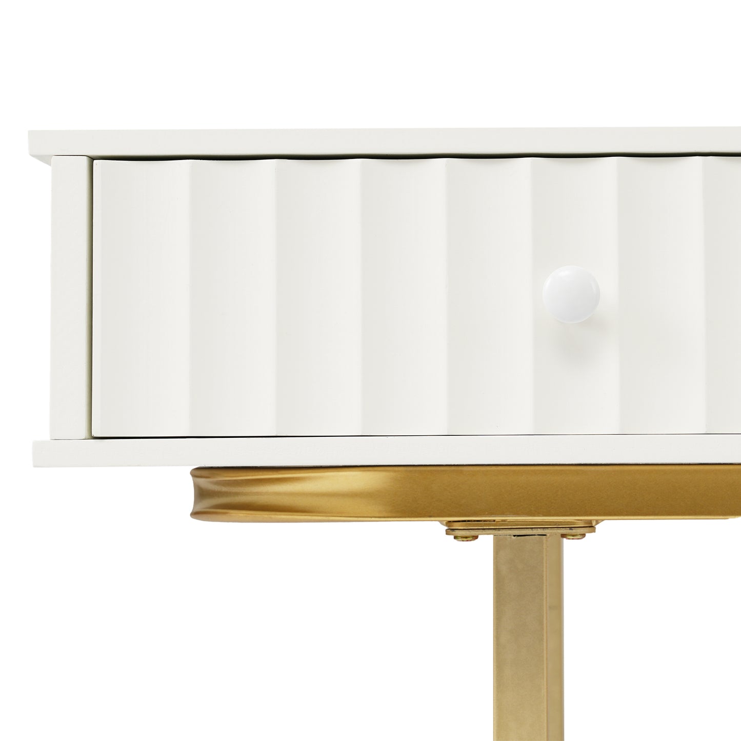 Executive Curved Office Desk, Waveform Fluted Panel Design
