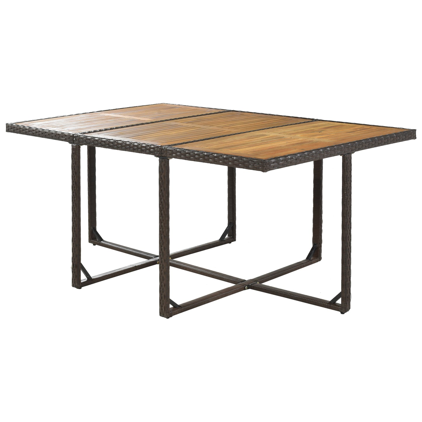 11-Piece Patio All-Weather P Dining Table Set Tabletop