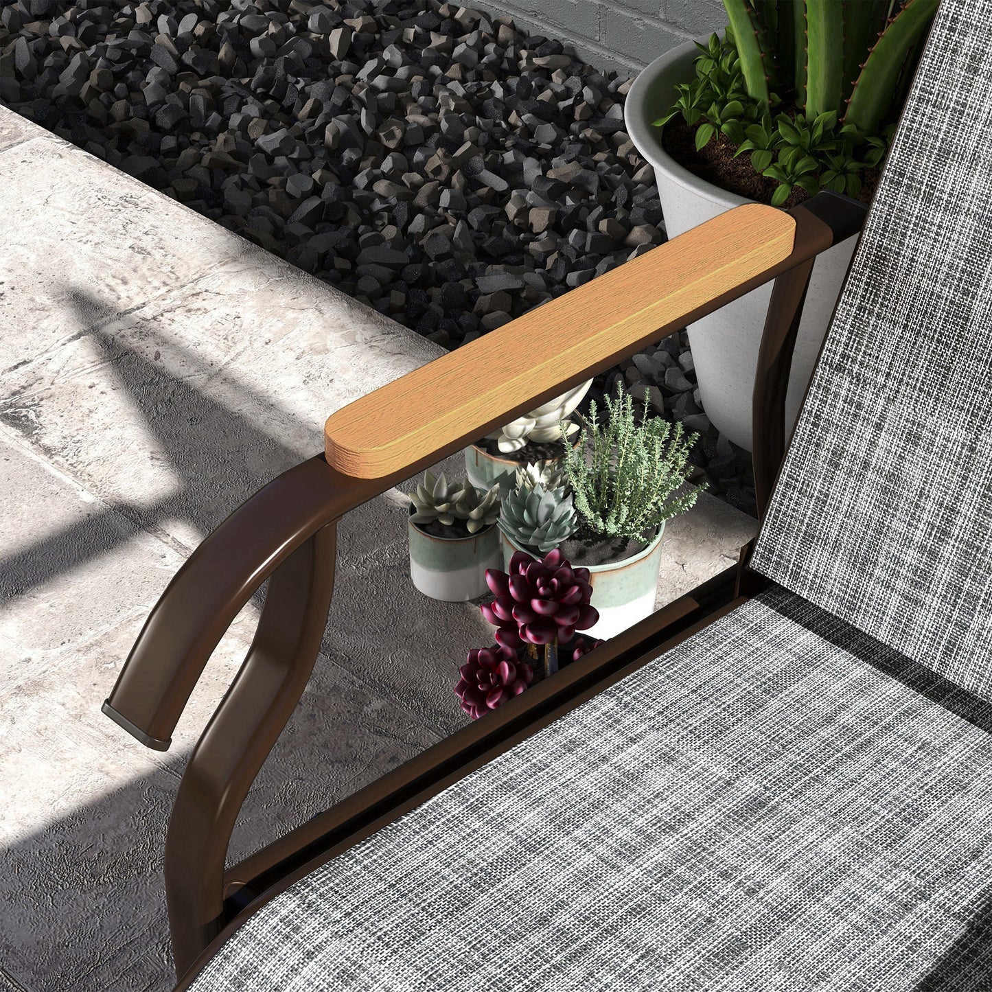2 Person Outdoor Glider Bench, Patio Swing Glider Chair Loveseat