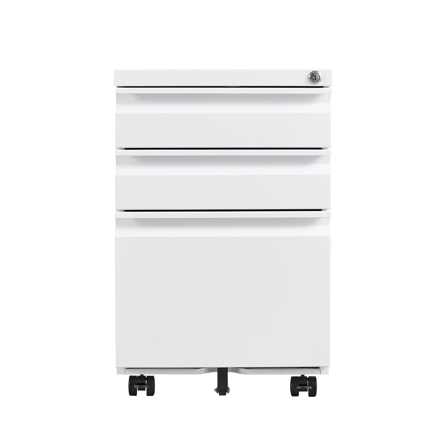 3-Drawer Mobile File Cabinet with Lock, Office Storage
