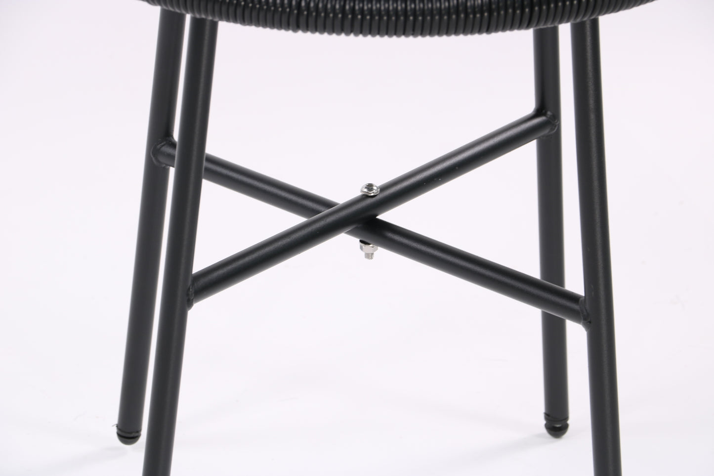 3 Piece Patio Bistro Conversation Set with Side Table, All-Weather