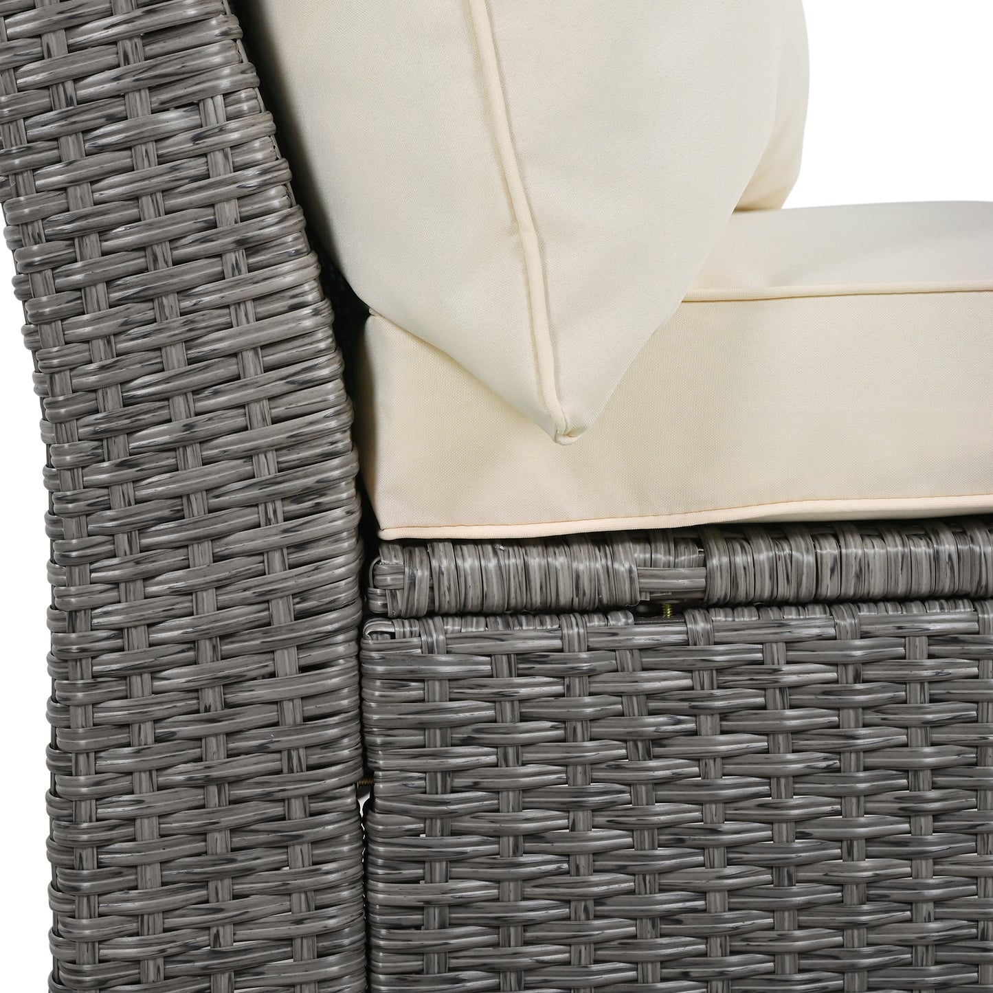 U_Style 6 - Person Fan-shaped Rattan Suit, Table,