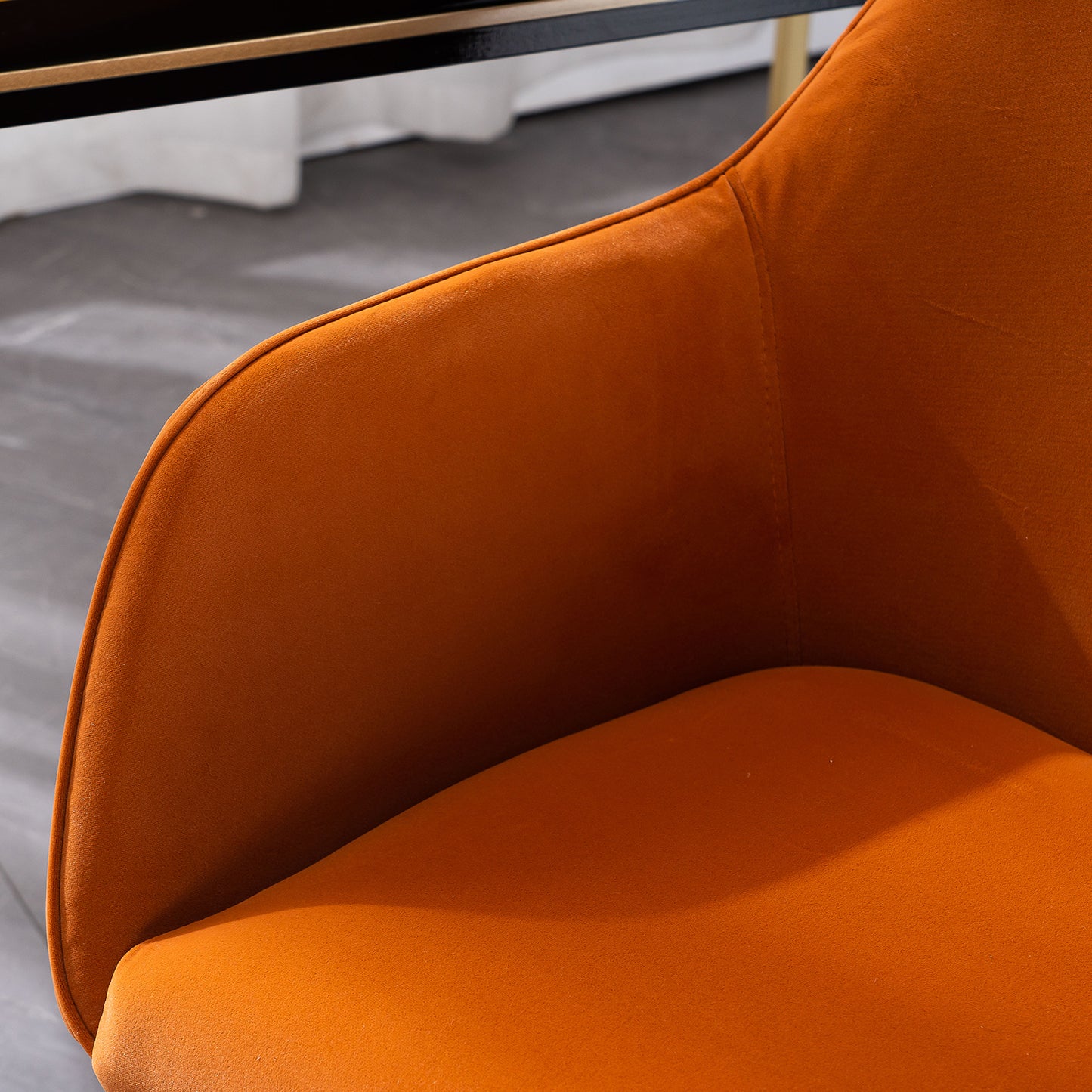 Home Office Chair Gold Metal Legs