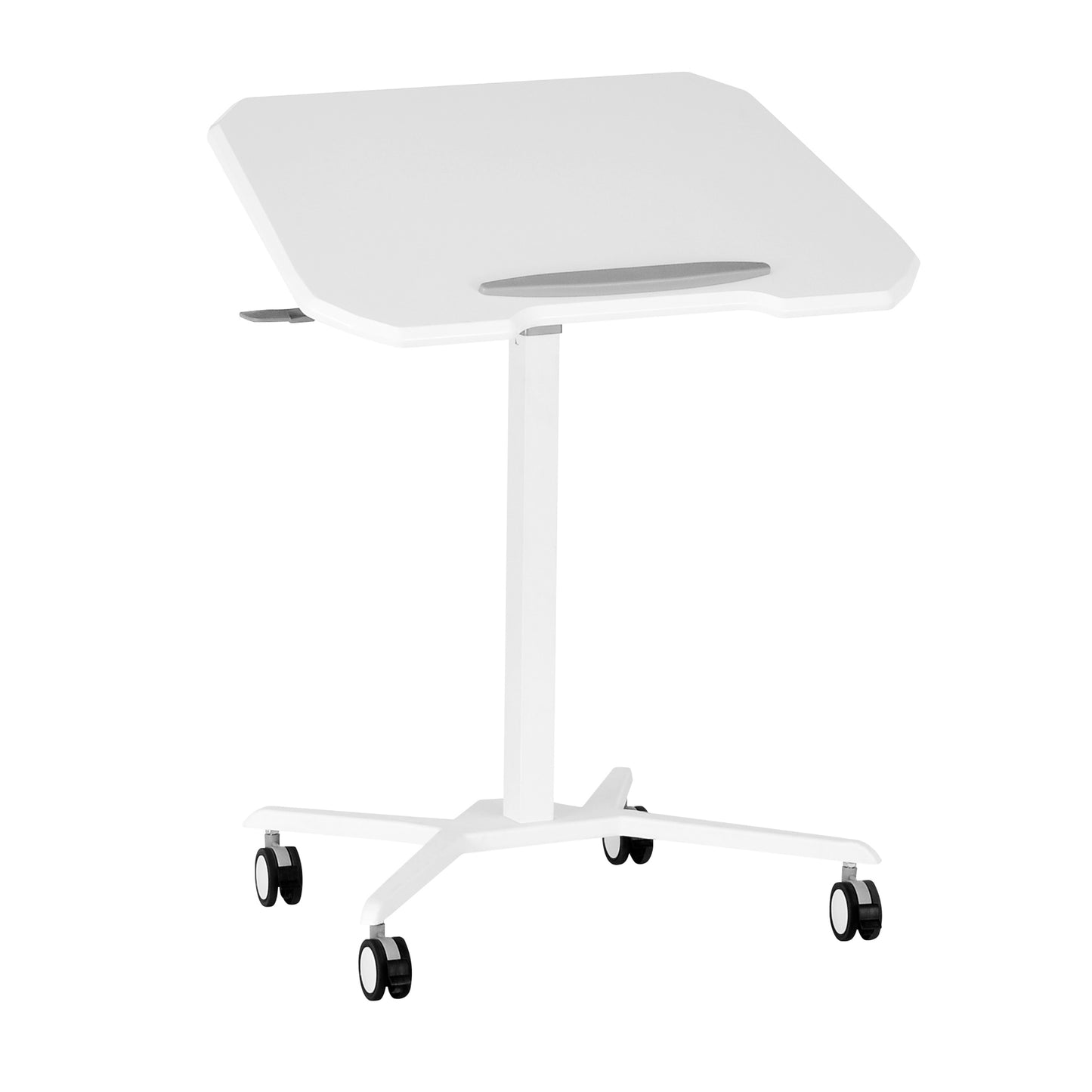 Mobile Laptop Computer Stand, Height Adjustable, Tiltable Tabletop