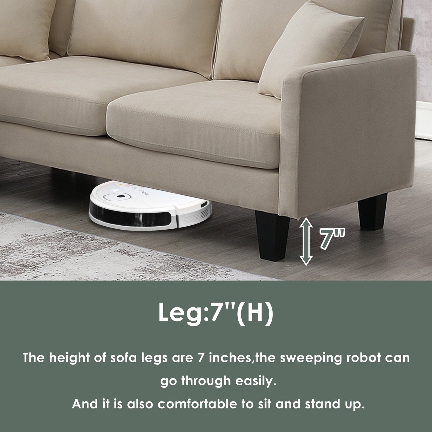 Sectional Sofa, 5-Seat Set, Chaise Lounge, Living Room,