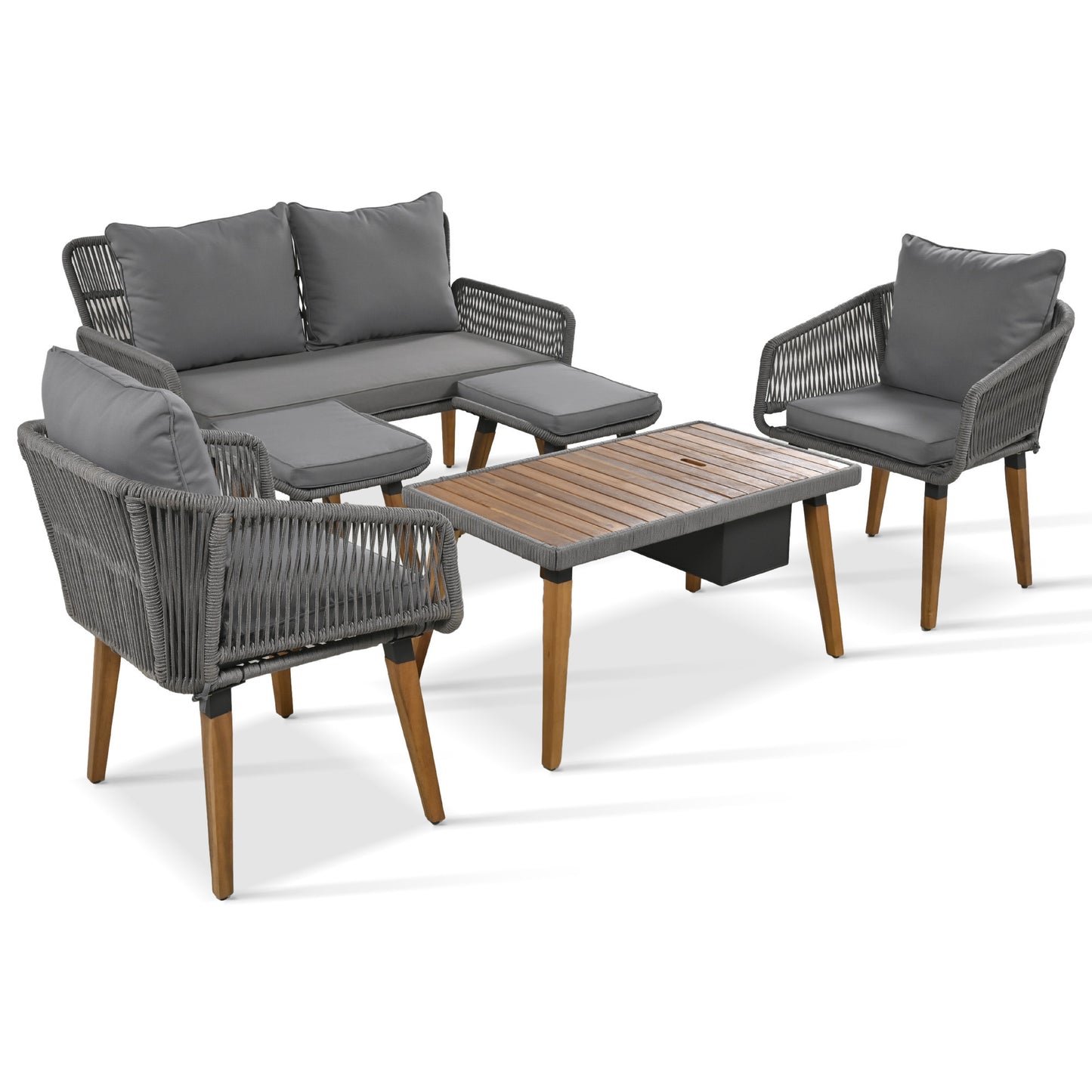 6-Piece Patio Outdoor Furniture, Bar Table