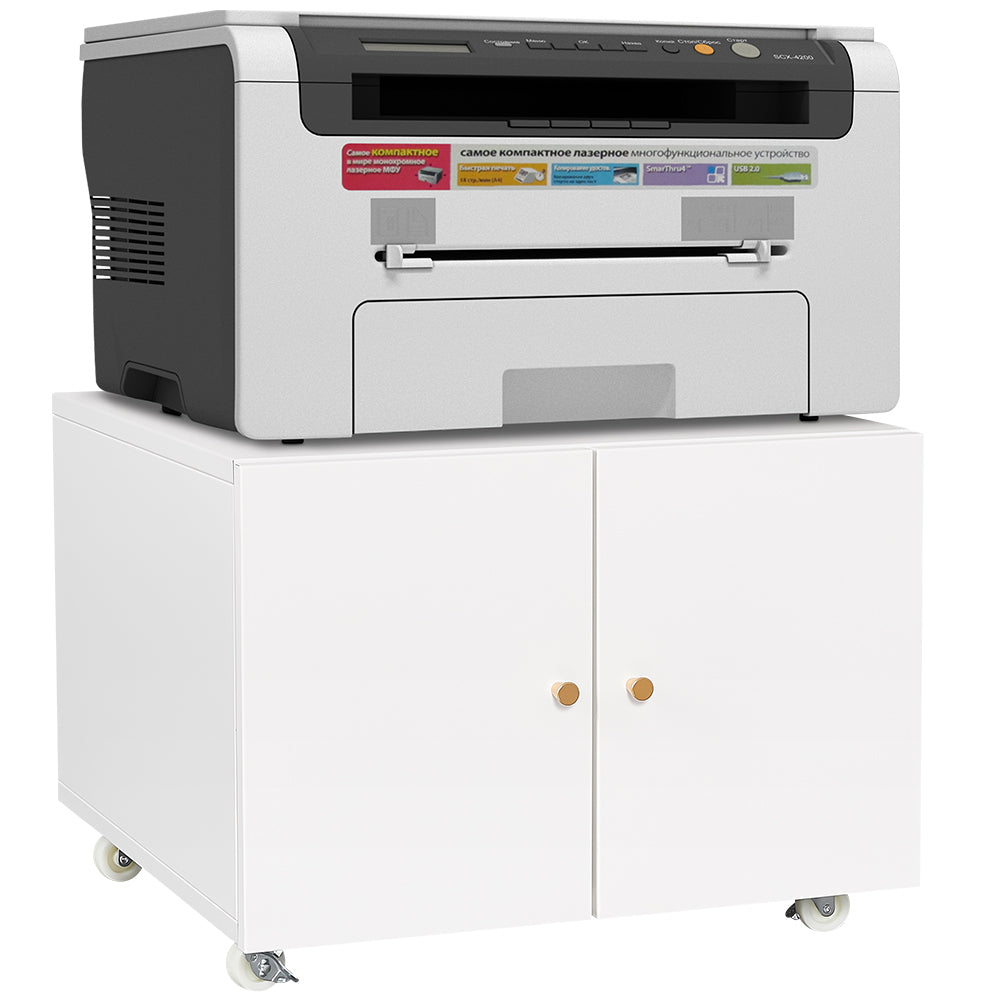 Printer Stand Storage Mobile Adjustable Shelf File Cabinet on Wheels