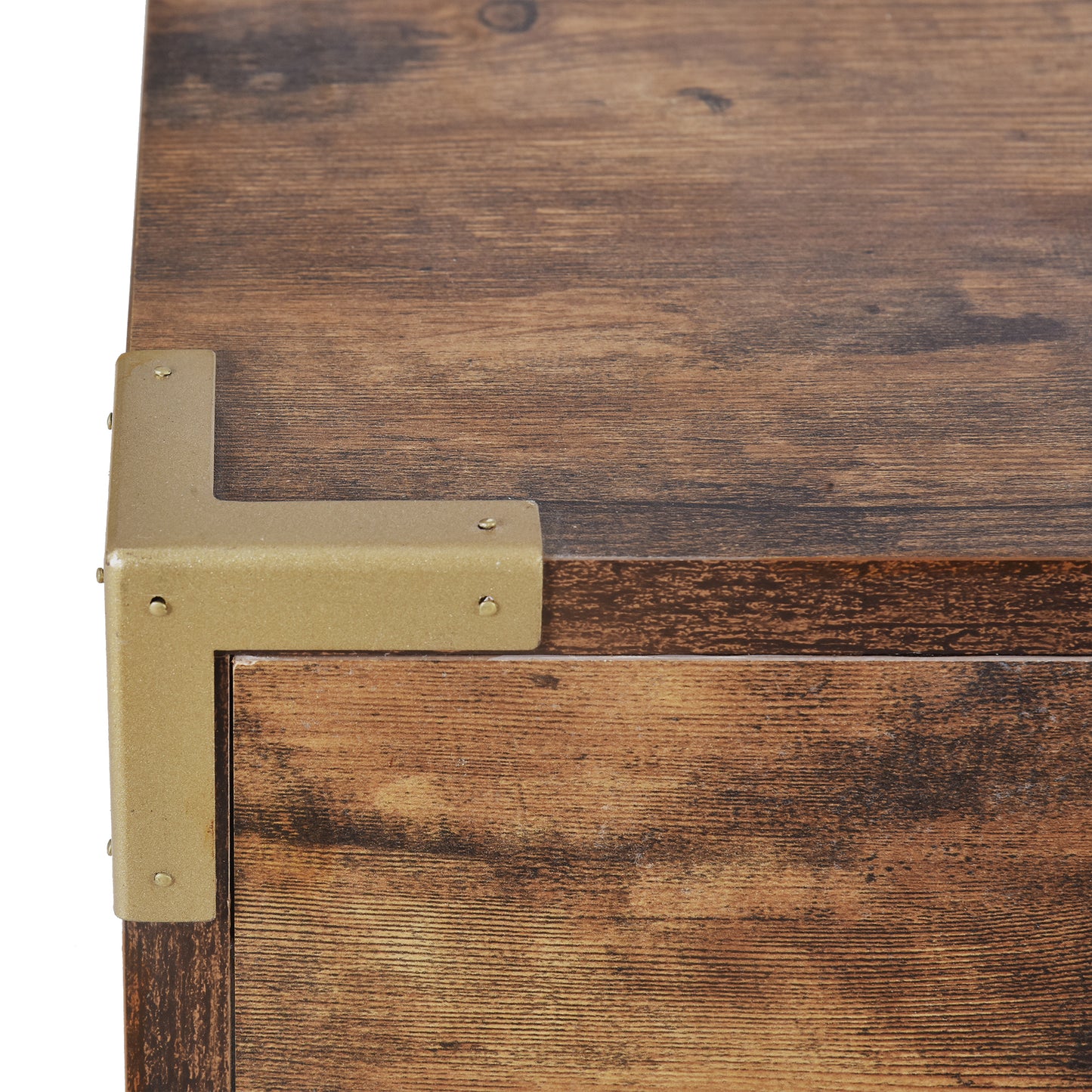 Executive Desk Metal Edge with 2 file drawers, USB Ports and Outlets