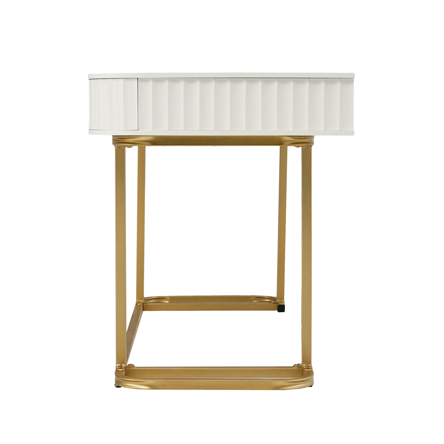Executive Curved Office Desk, Waveform Fluted Panel Design