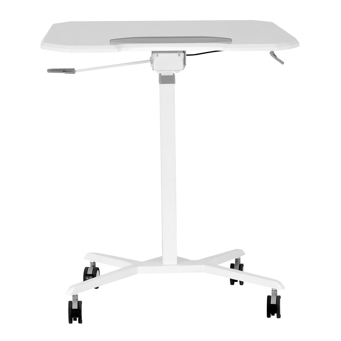 Mobile Laptop Computer Stand, Height Adjustable, Tiltable Tabletop