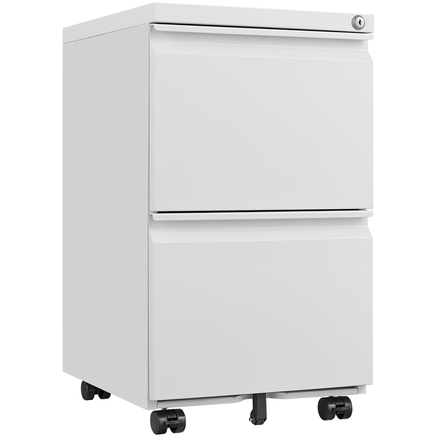 2 Drawer Mobile File Cabinet with Lock, Desk Office
