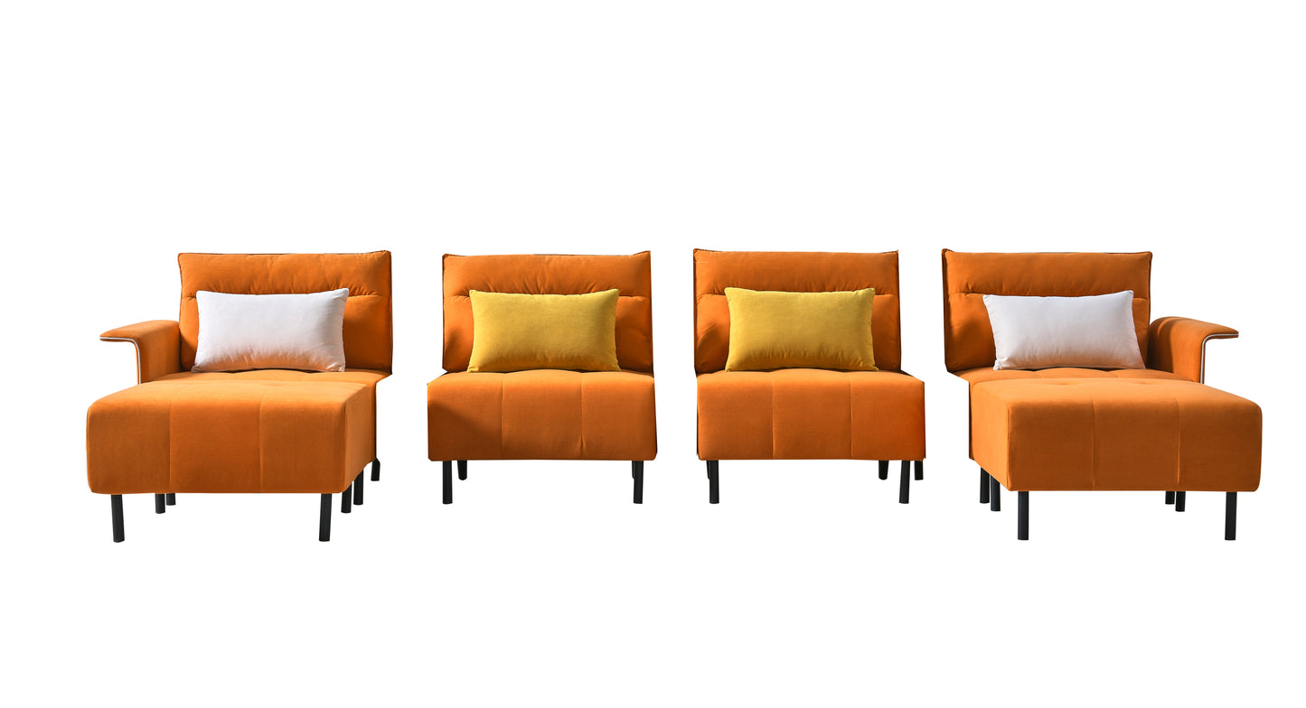 U-Shaped Sectional Sofa with 2 Removeable Ottoman
