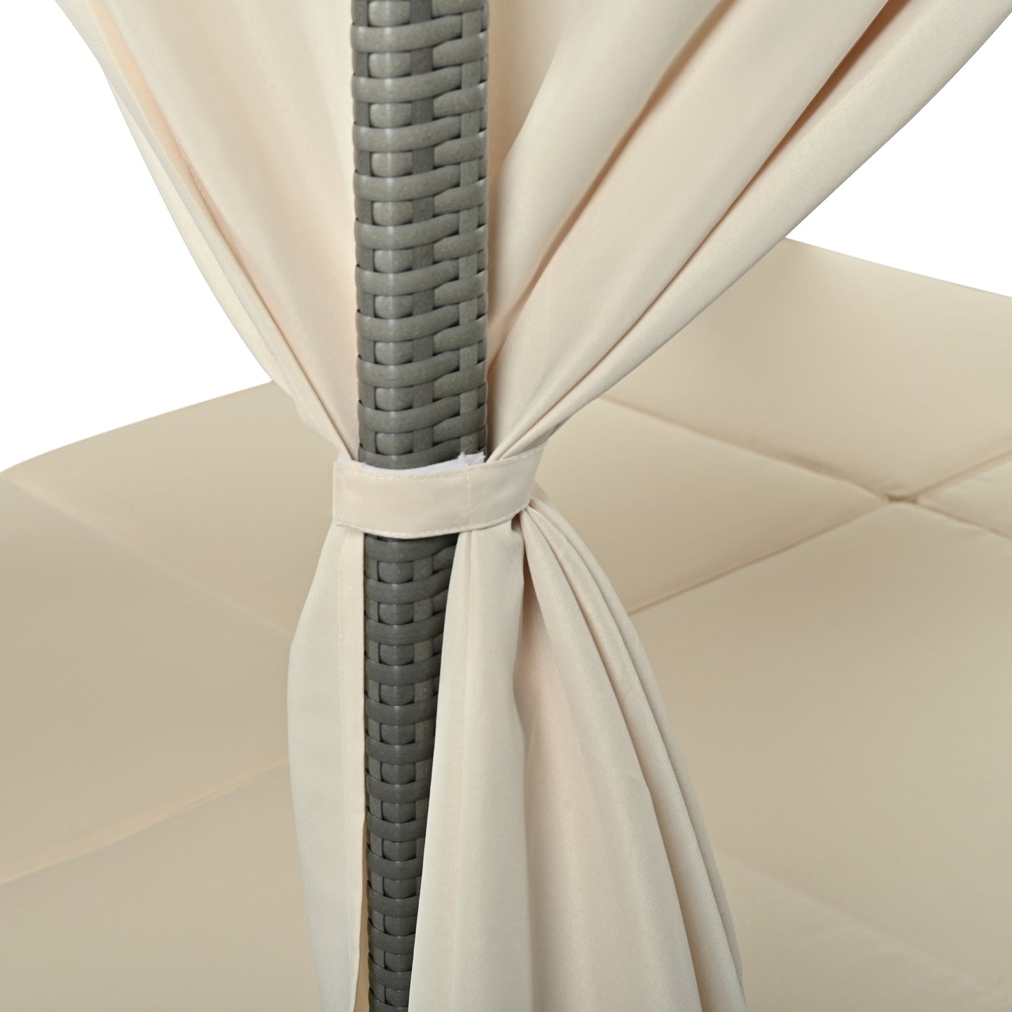 U_Style Adjustable Sun Bed With Curtain, High Comfort
