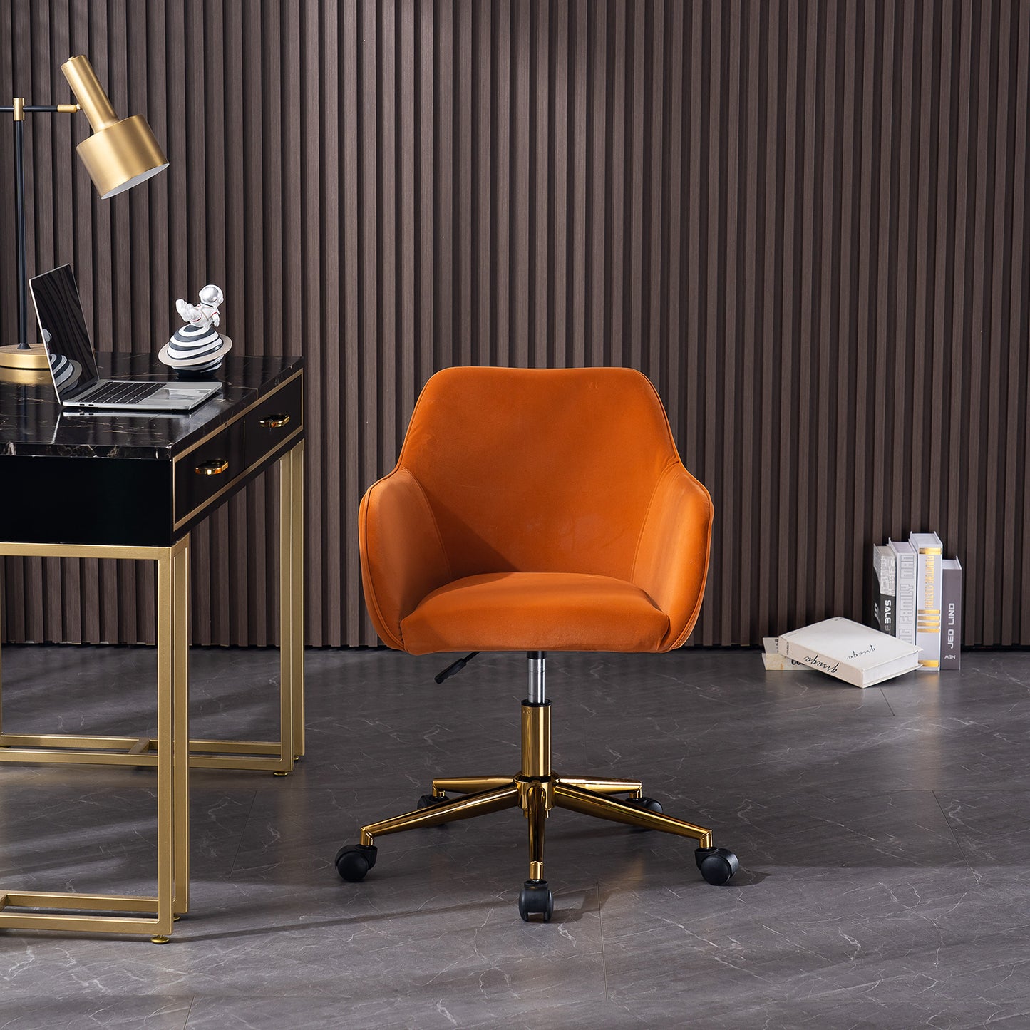 Home Office Chair Gold Metal Legs