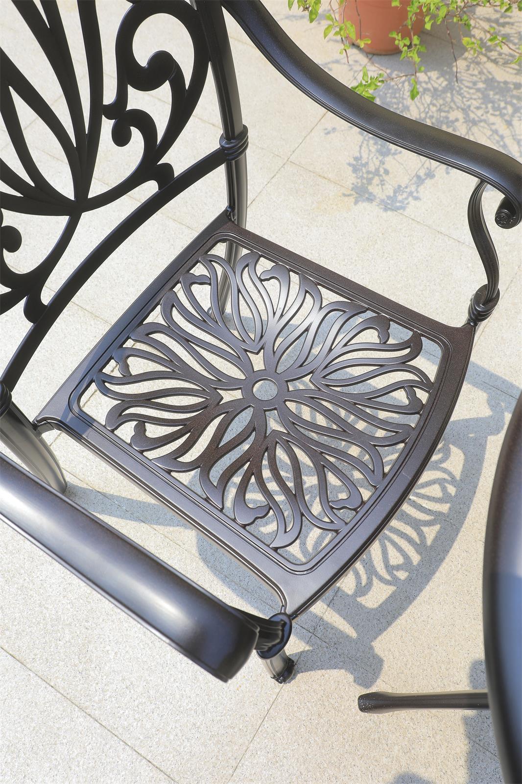 5PCS Outdoor Patio Furniture Dining Table Set All-Weather Cast Aluminum