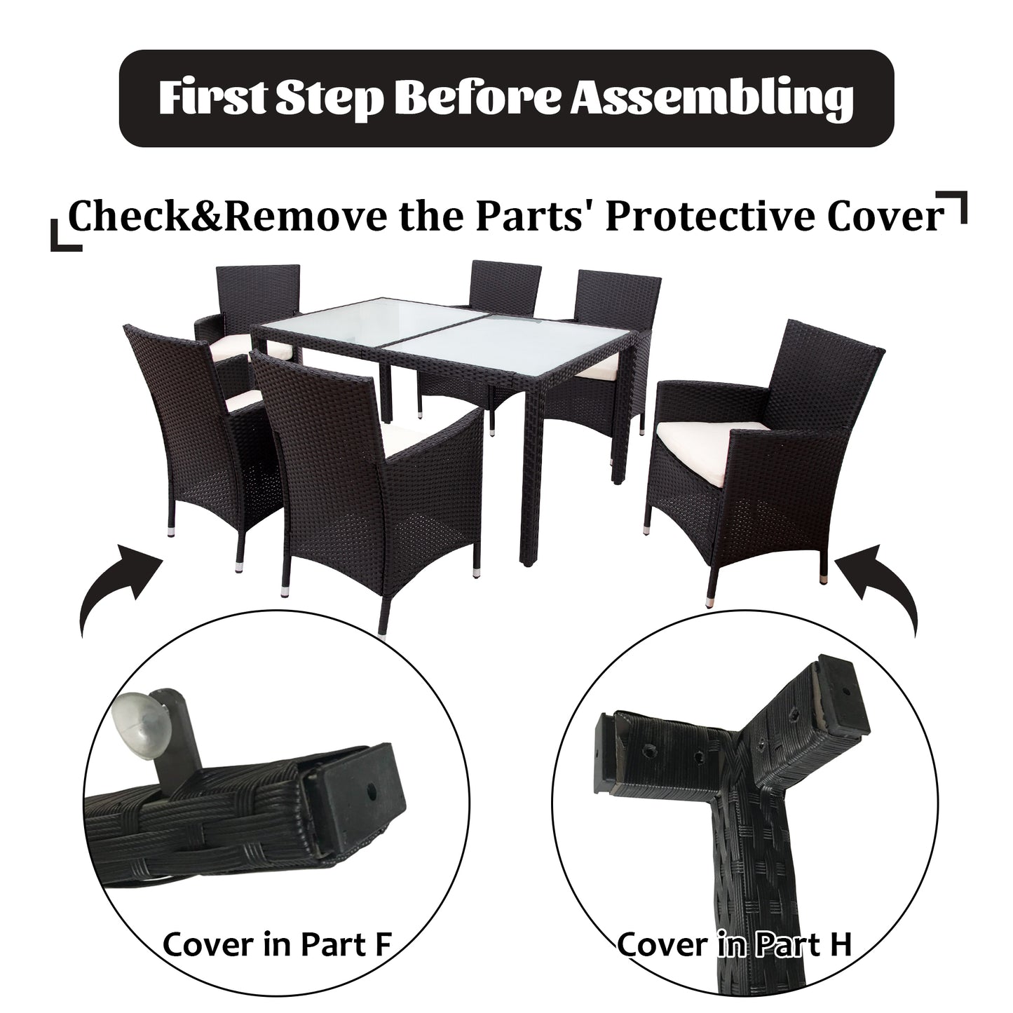 7-piece Patio Outdoor Dining set