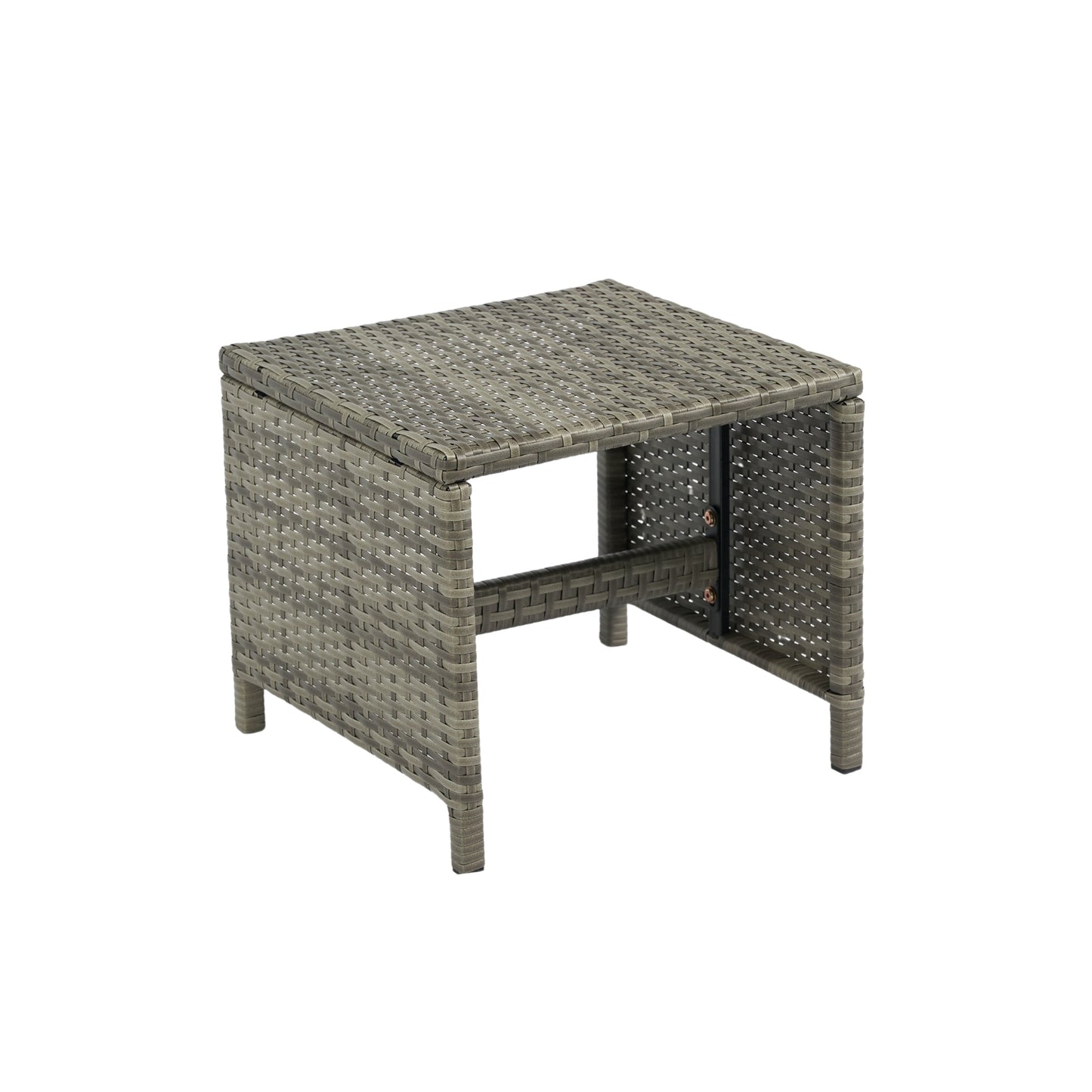 9 Pieces Patio Dining Sets Outdoor Space Saving, Glass Table