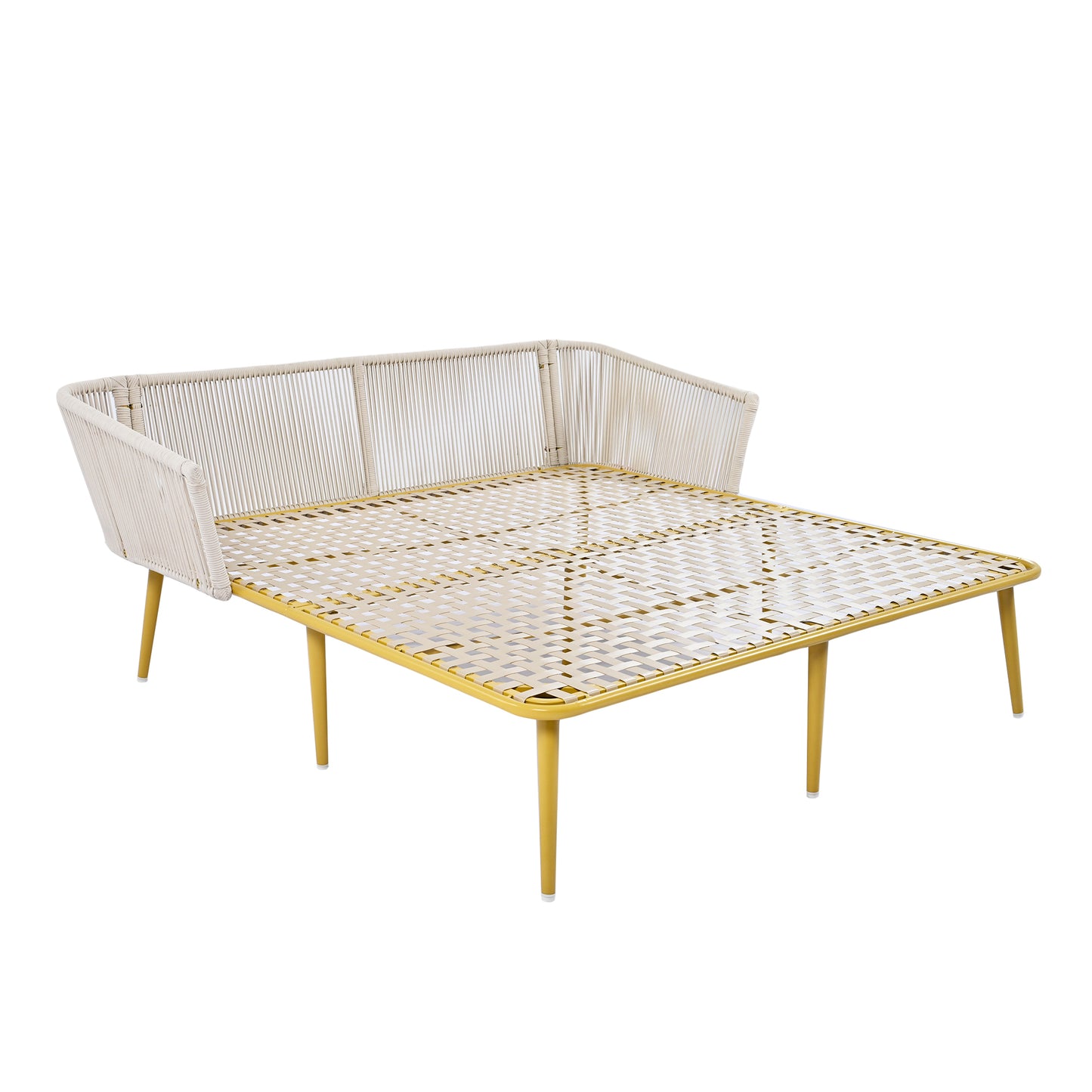 Outdoor Patio Daybed, Backrest with Washable Cushions
