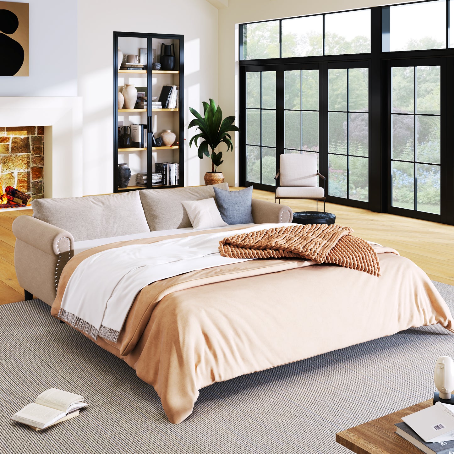 Sofa Bed Sleeper with Large Mattress for Living Room Spaces Bedroom