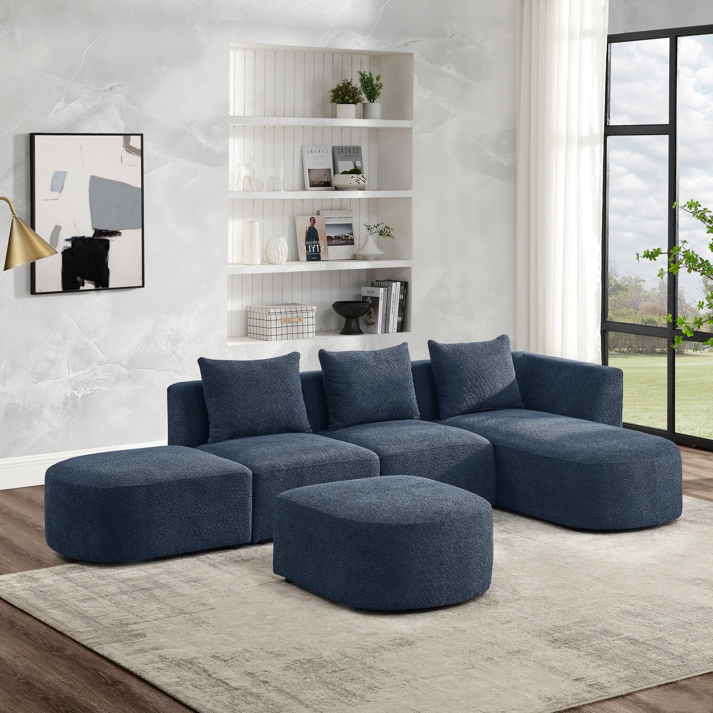 L-Shape Sectional Sofa, Right Chaise