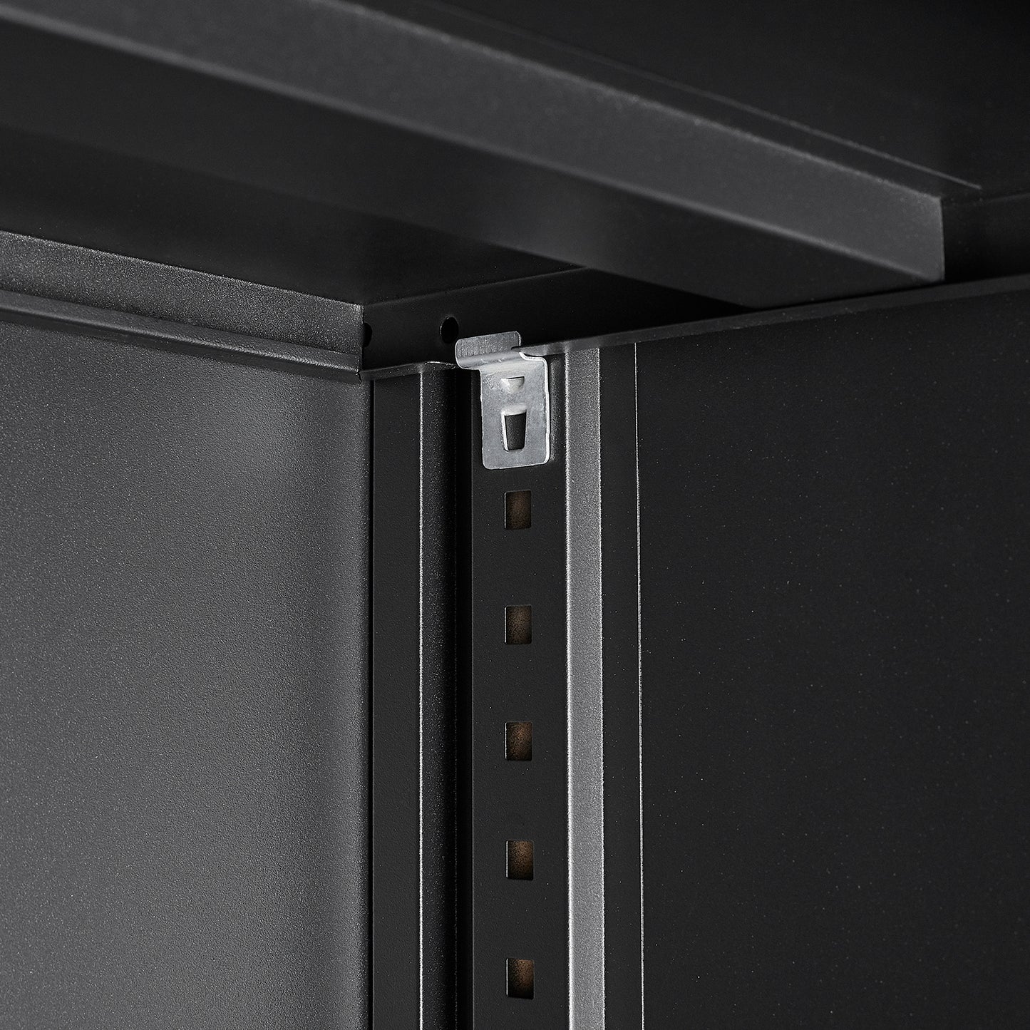 Metal Storage Cabinet with Locking Doors and Adjustable Shelf