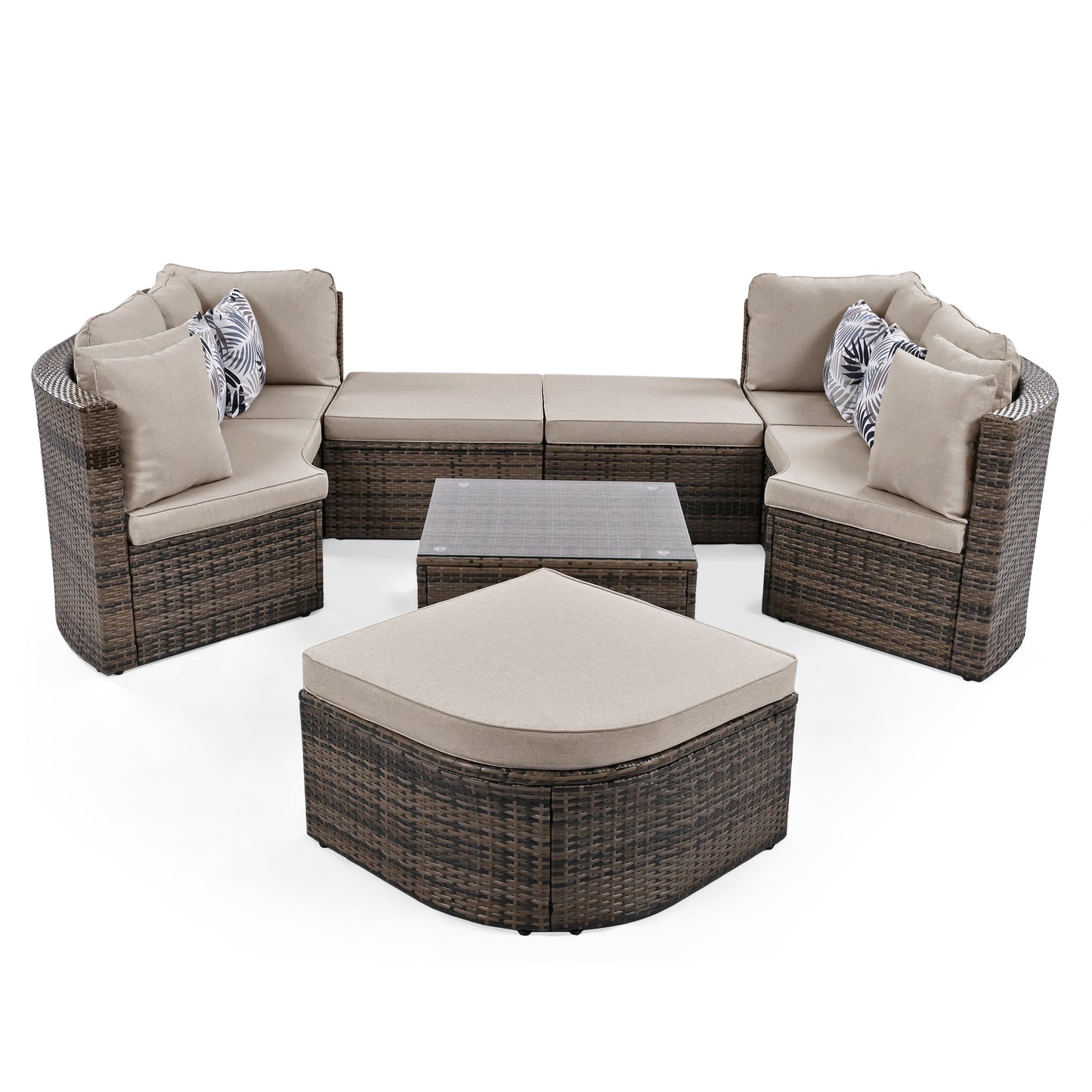 8-piece Patio Outdoor Sofa Set, Pillows