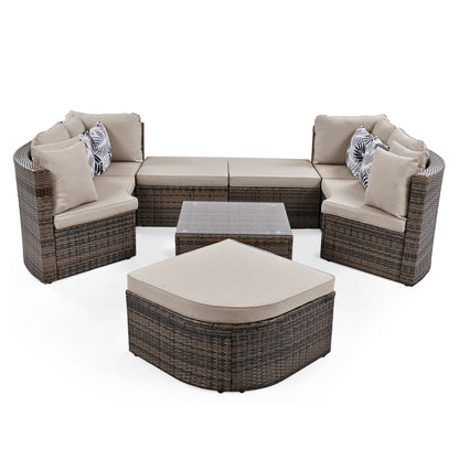 8-piece Patio Outdoor Sofa Set, Pillows