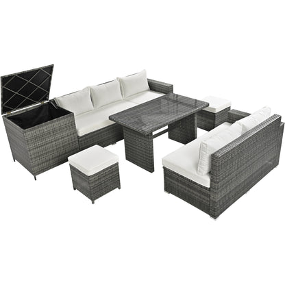 Outdoor 6-Piece All Weather PE Rattan Sofa Set