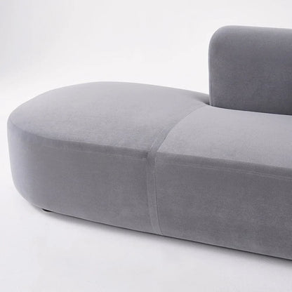 L-Shaped Modular Corner Sofa with Gray Pillows