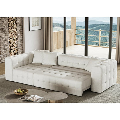 Full Convertible Power Sleeper Sectional Sofa, 3 Pillows