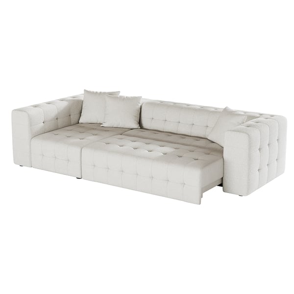 Full Convertible Power Sleeper Sectional Sofa, 3 Pillows