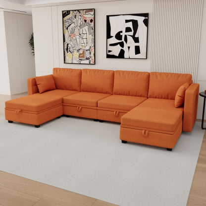 U-Shape Modular Sectional, Storage