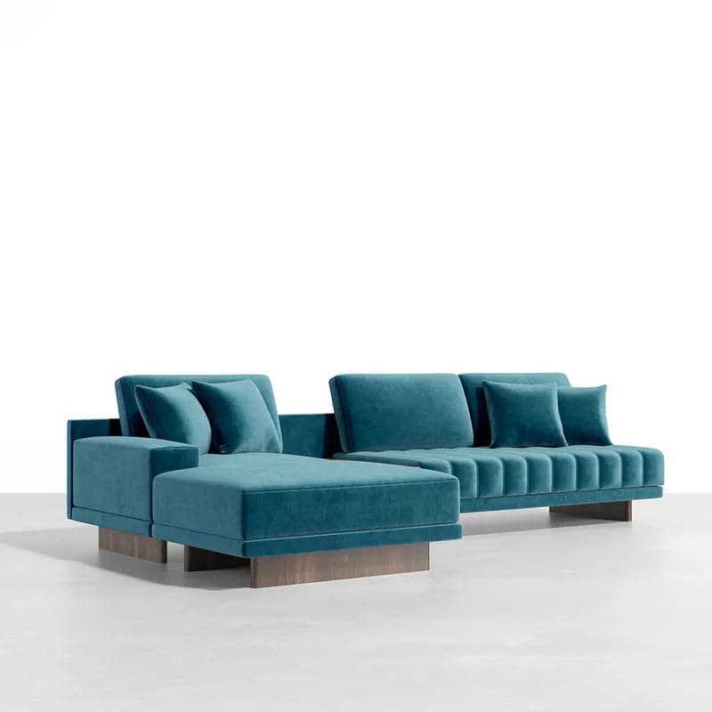 L-Shaped Sectional Sofa with Chaise & Ottoman