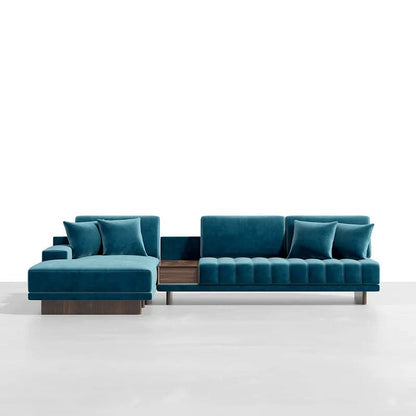 L-Shaped Sectional Sofa with Chaise & Ottoman