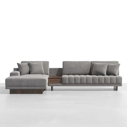 L-Shaped Sectional Sofa with Chaise & Ottoman