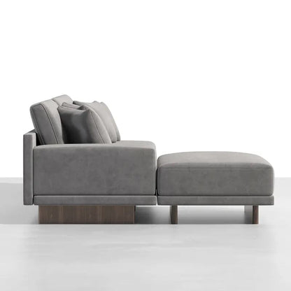 L-Shaped Sectional Sofa with Chaise & Ottoman