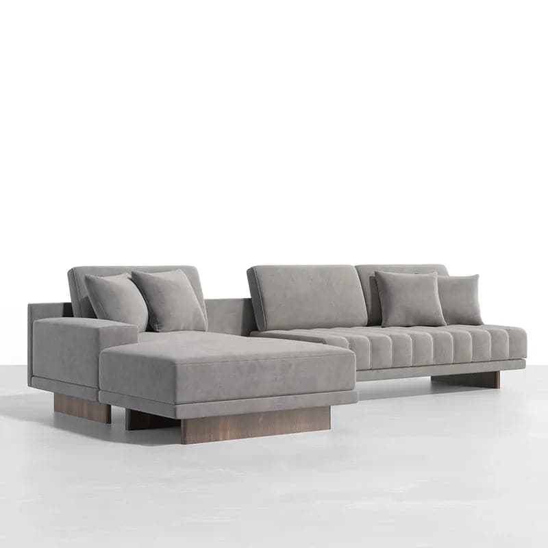 L-Shaped Sectional Sofa with Chaise & Ottoman