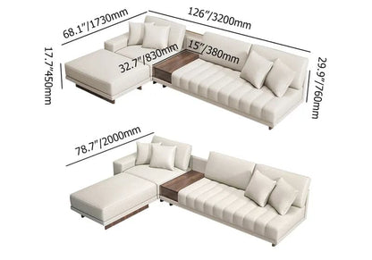 Modular Sectional Sofa Chaise with Ottoman