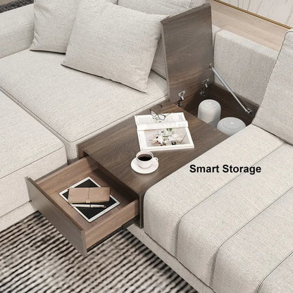 Modular Sectional Sofa with Chaise & Ottoman