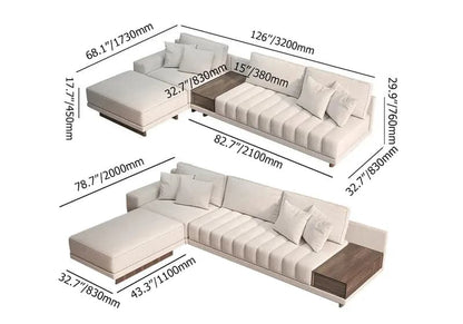 Modular Sectional Sofa with Chaise & Ottoman