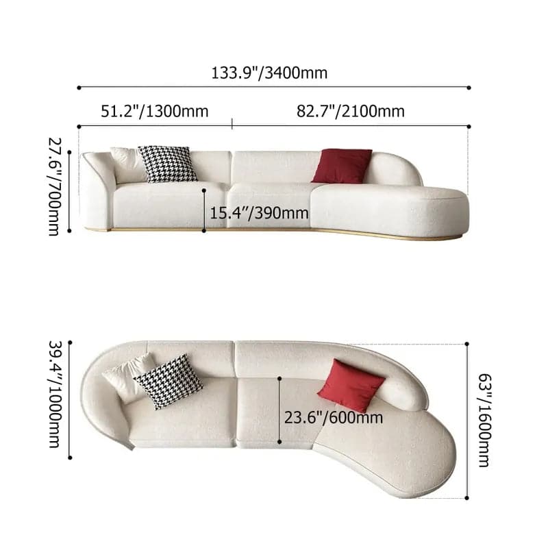 Sectional Sofa Upholstered 5-Seater