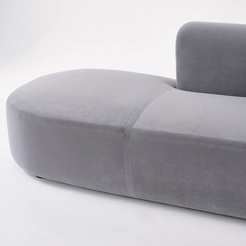 L-Shaped Modular Corner Sofa with Gray Pillows