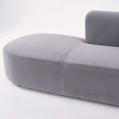 L-Shaped Modular Corner Sofa with Gray Pillows