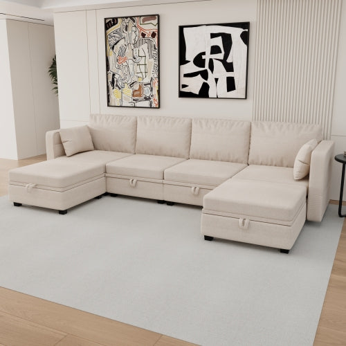 U-Shape Modular Sectional, Storage