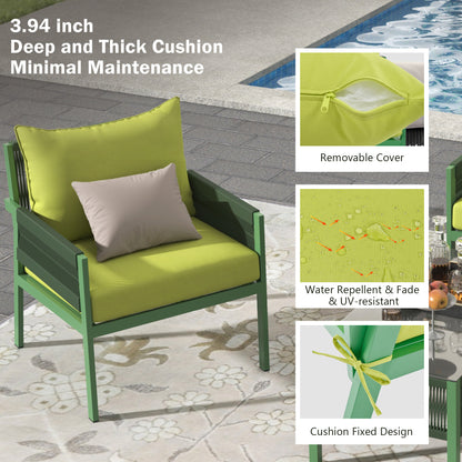 4-Piece Patio Furniture Set, Outdoor Furniture, Glass Table