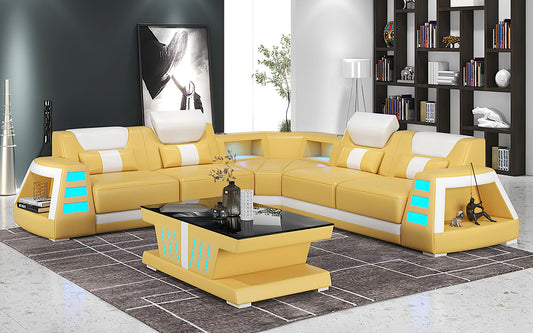 Whispering Winds Leather Sectional