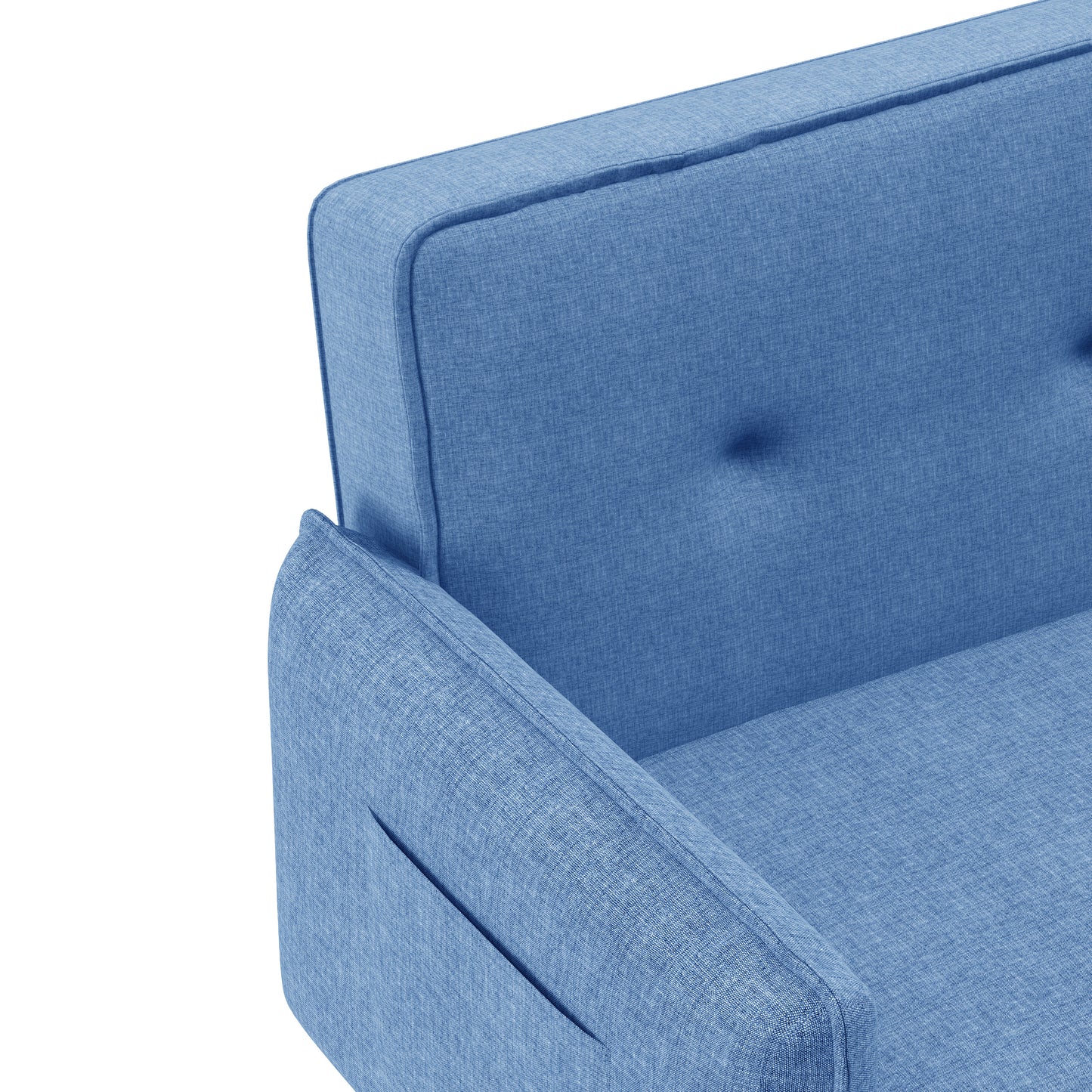 Living Room Leisure Futon Sofa bed in Blue Fabric