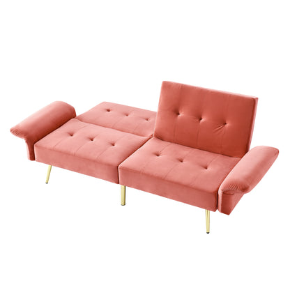 Italian Futon Sofa Bed, Convertible Sleeper Loveseat